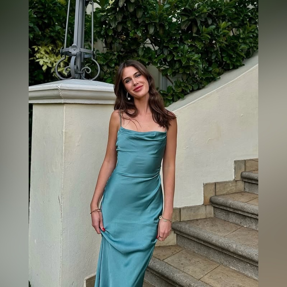 NWT $425 Vince Satin Slip Dress In Blue